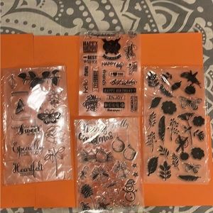 Rubber stamp and sticker bundle